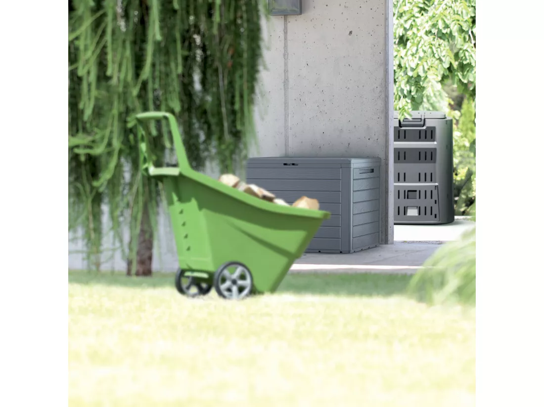 Woodebox Coffre de jardin 190l plastique anthracite 78 x 43,3 x 55 cm