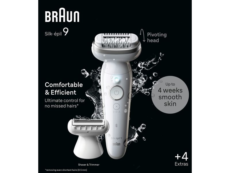 Braun Epilierer Silk-épil 9 9-041 Kabelloses Nass- und Trocken-Epiliergerät