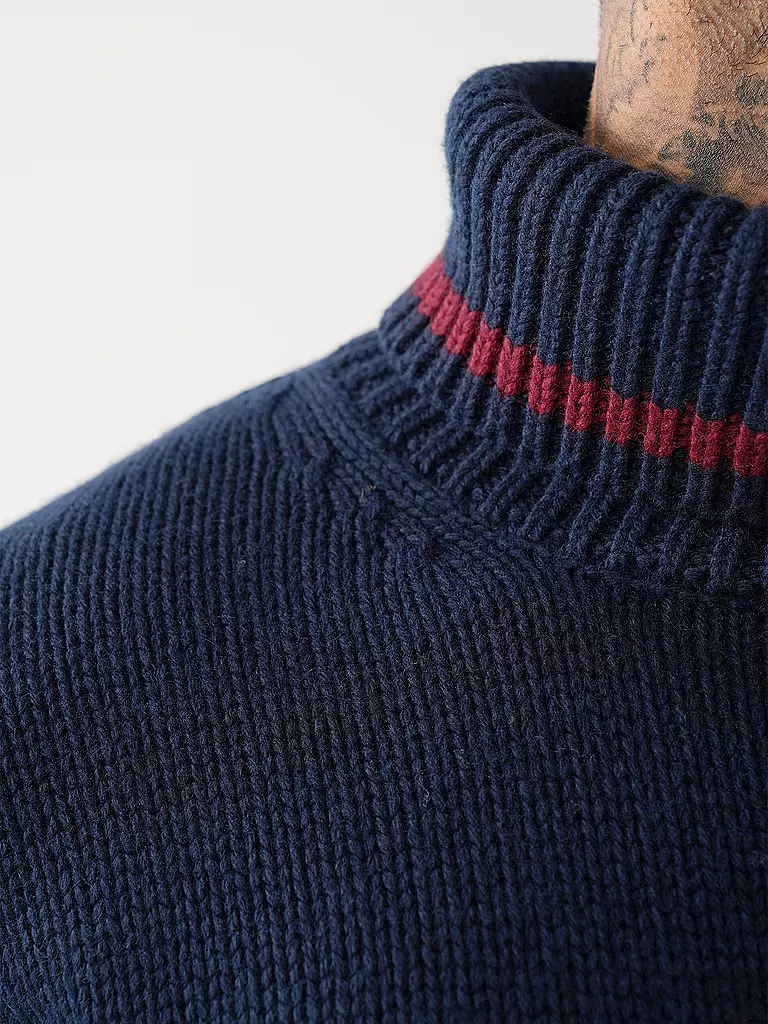 GANT Rollkragenpullover G-LOGO dunkelblau