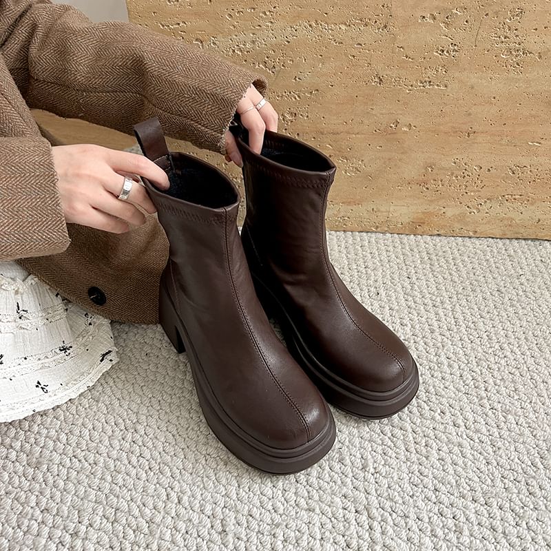 SouthBay Shoes - Kunstleren plateau laarzen
