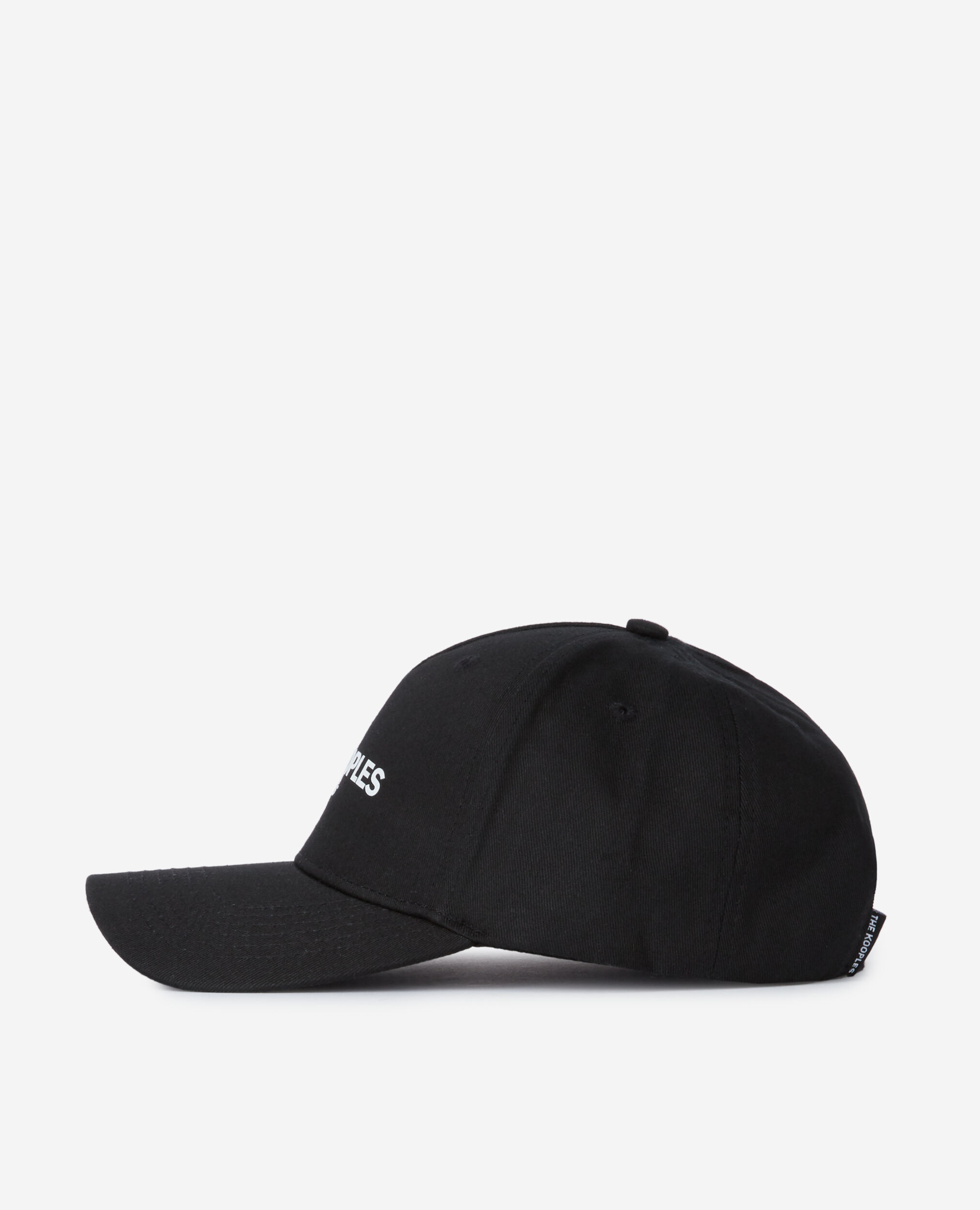 Casquette coton noire à logo blanc