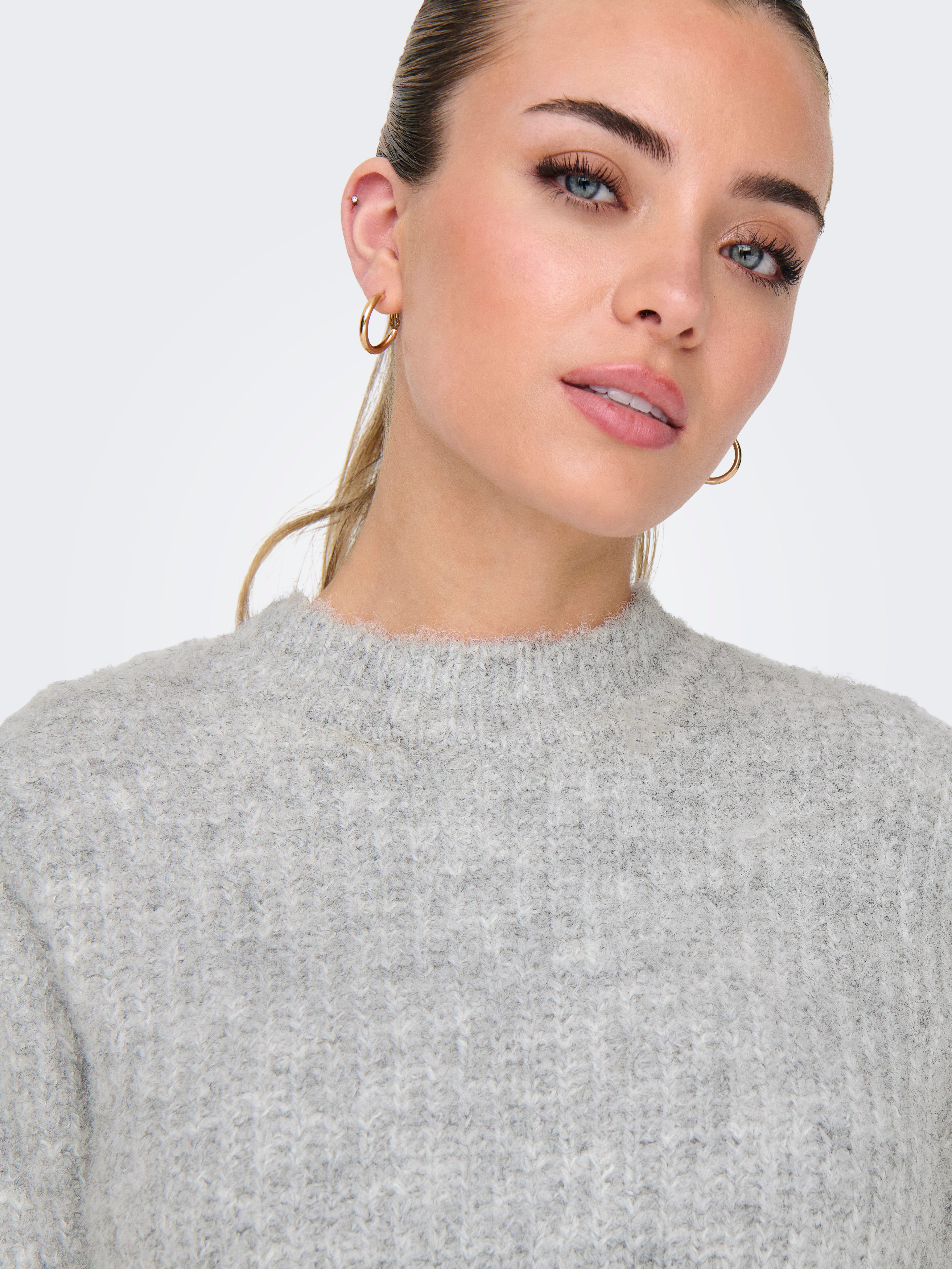 ONLMAGGIE Strickpullover Light Grey Melange