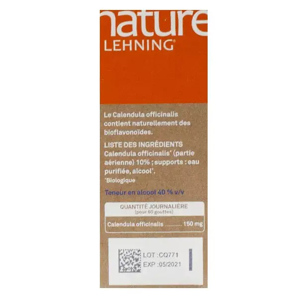 Lehning Nature Calendula Officinalis Orgânica 60ml