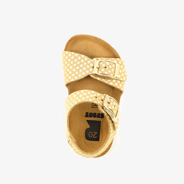 Groot leren meisjes sandalen met sterren
