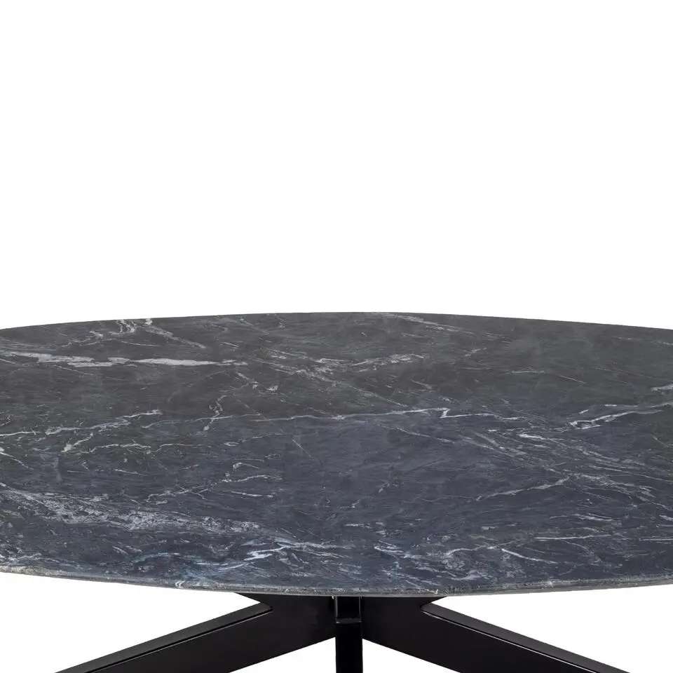 Salontafel Richy Zwart Marmer Deens Ovaal 120cm