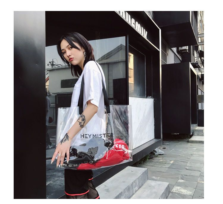 SUNMAN - Transparante Tote Bag met Letters