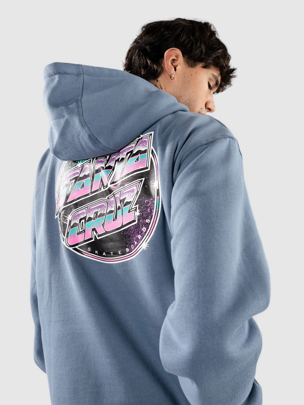 Santa Cruz Chrome Space Dot Hoodie dusty blue