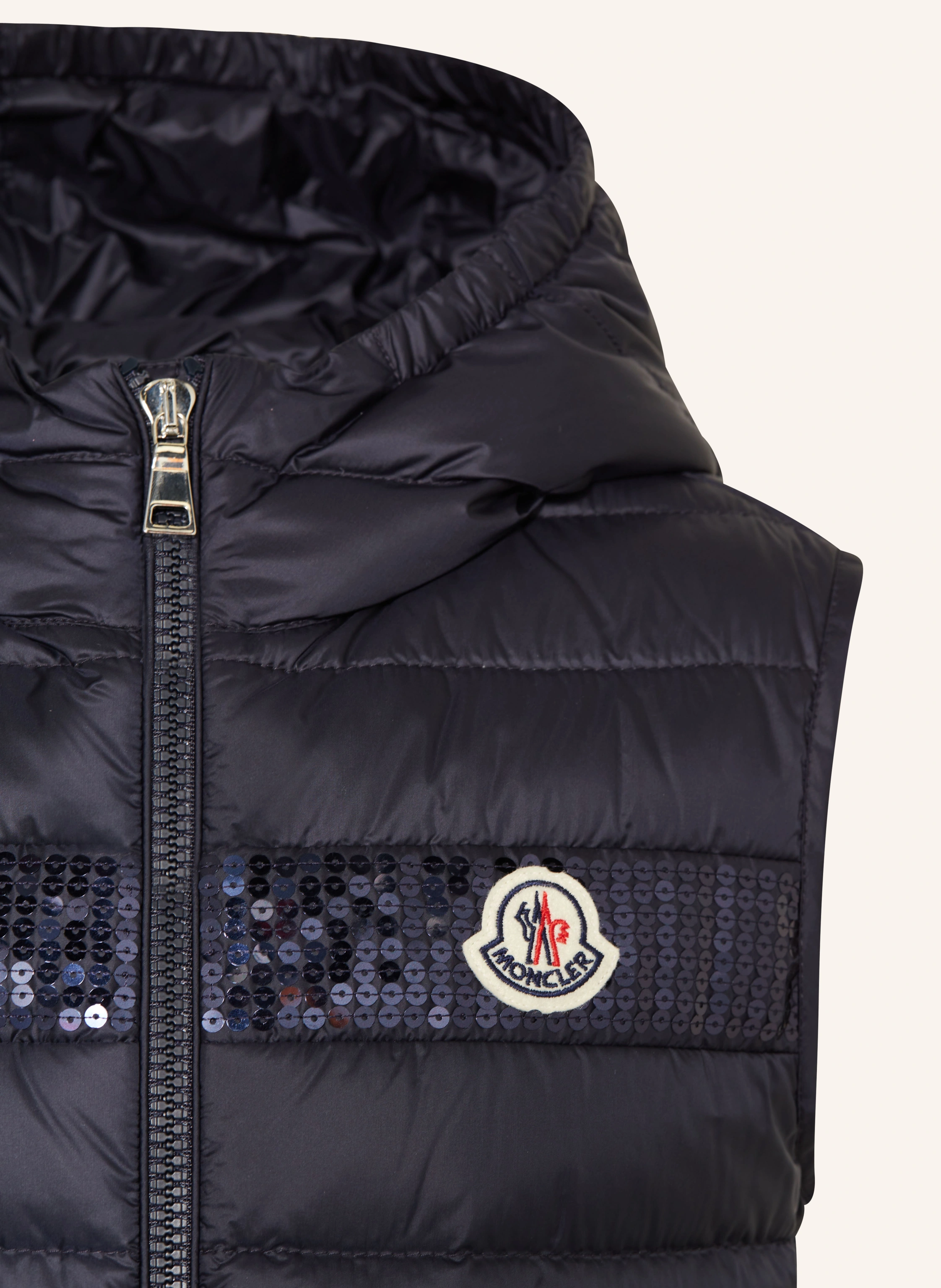 MONCLER enfant Daunenweste mit Pailletten