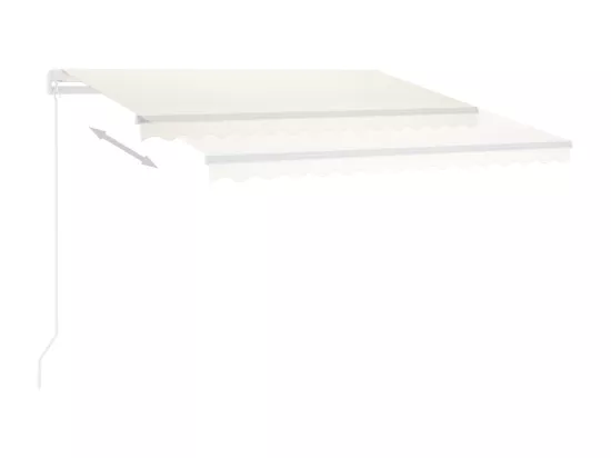 Auvent automatique avec capteur de vent et LED 300x250 cm Crème