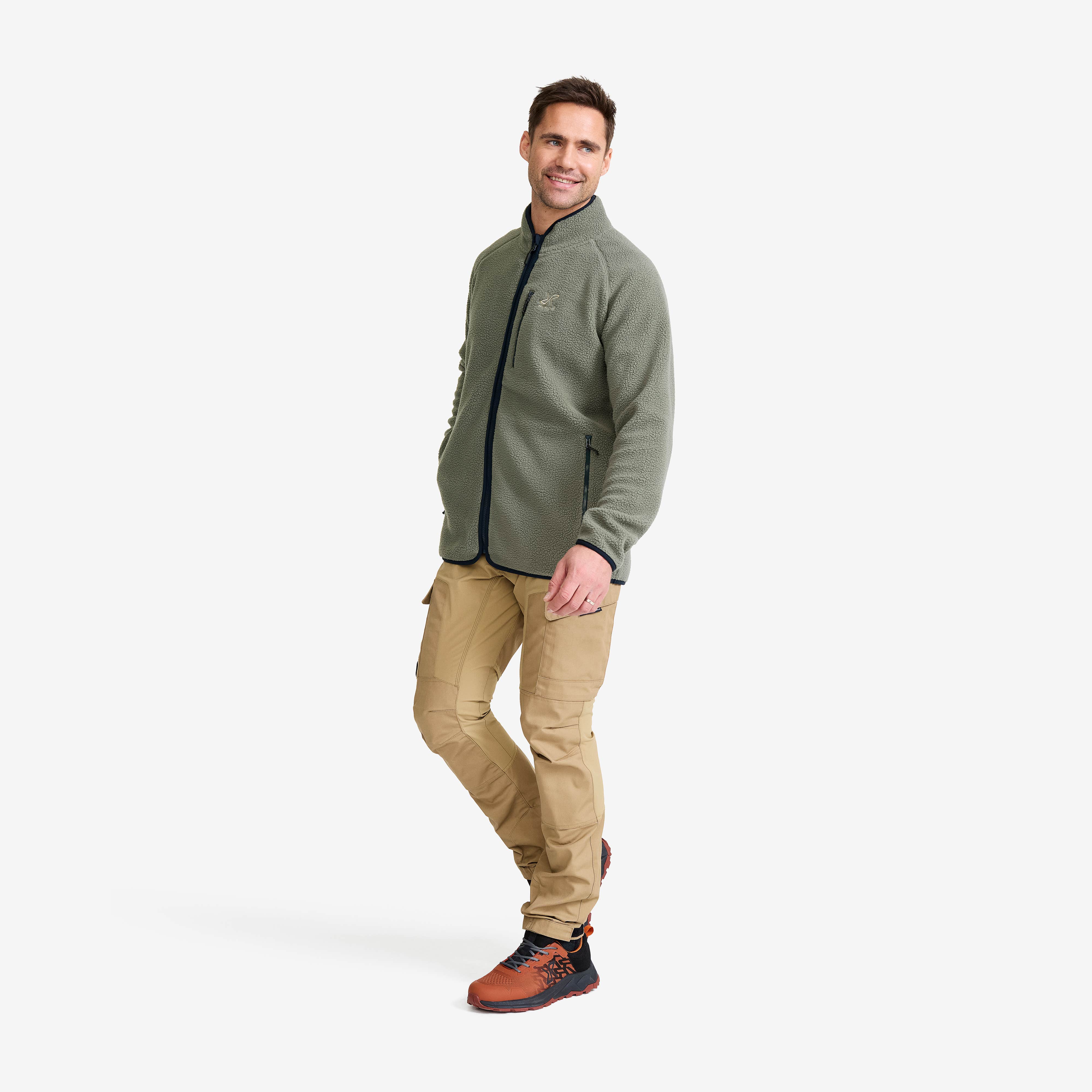 Canyon Full-zip Pile Fleece Herre Castor Gray/Navy