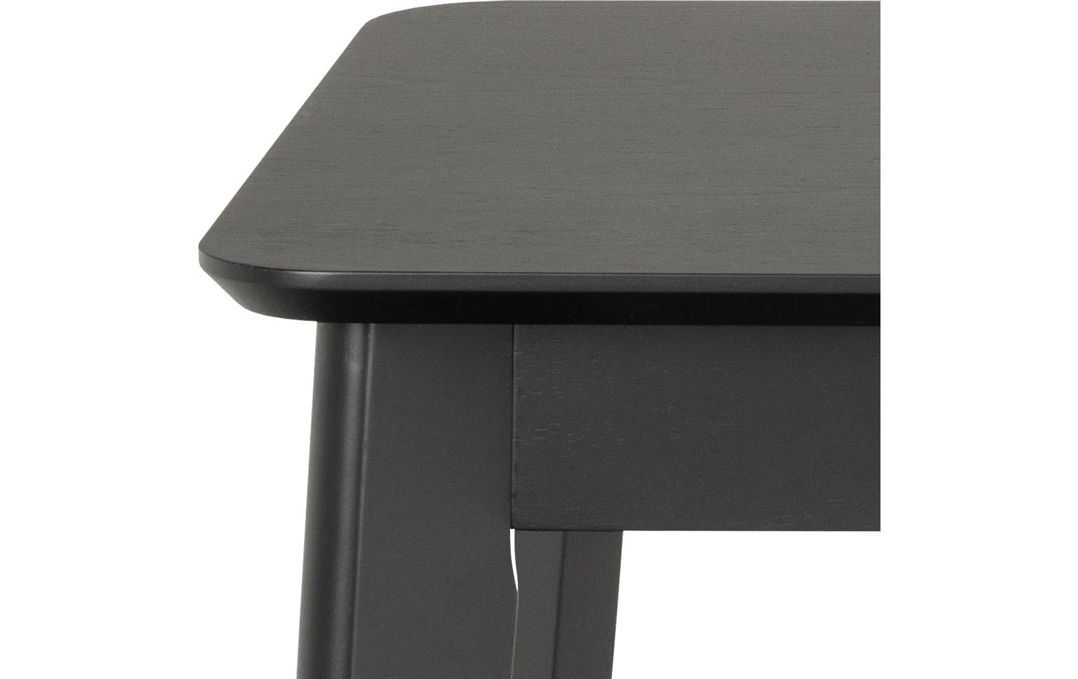 Tisch Roxby, Eiche, Schwarz<br>Schreibtisch mit Stauraum im skandinavischen Stil