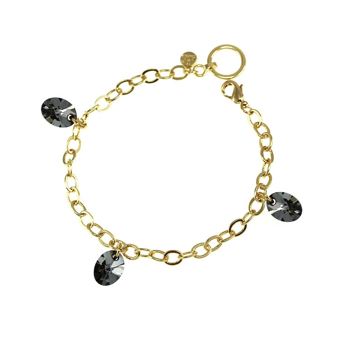 Bracelet plaqué à l'or fin SC Crystal orné de Cristaux scintillants