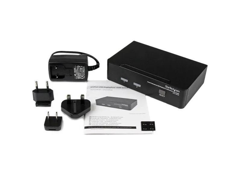 StarTech.com 2 Port DisplayPort KVM Switch - 2560x1600 @60Hz - Dual Port DP USB, Keyboard, Video, Mouse Switch Box w/ Audio for Computers and Monitors (SV231DPUA) - KVM / audio-switch - 2 x KVM / audio - 1 lokalbruger - desktop - for P/N: DP4N1USB6,