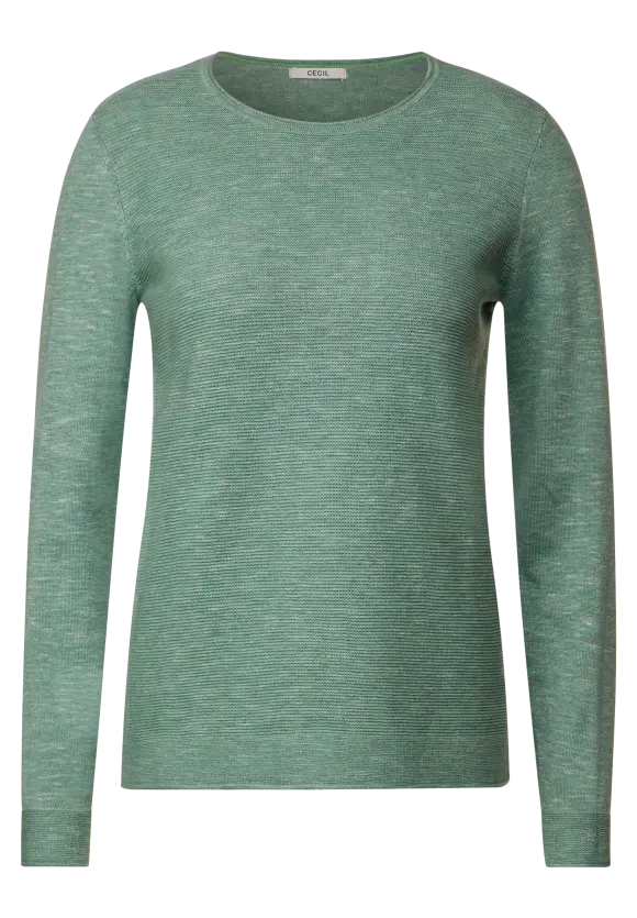 Struktur Pullover - heather sage green melange