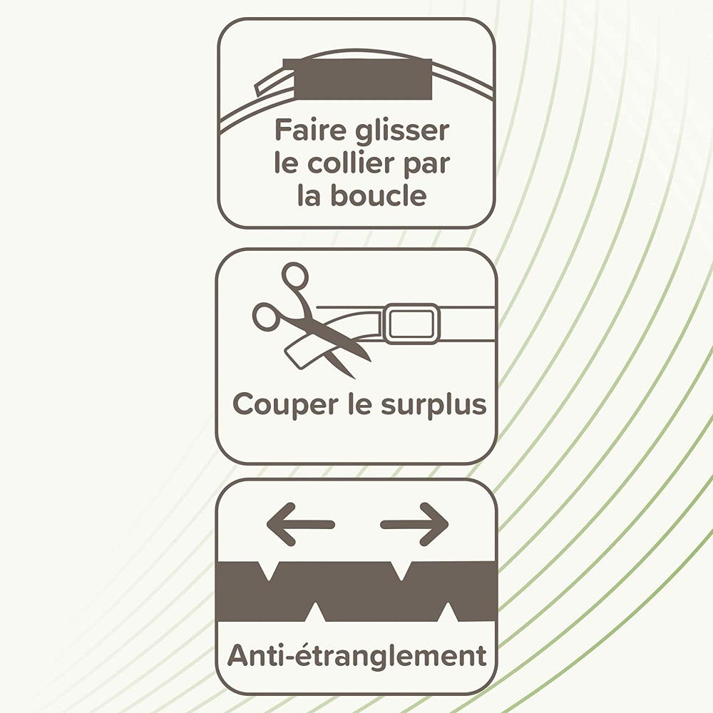 – – collier répulsif antiparasitaires chien marron 60cm