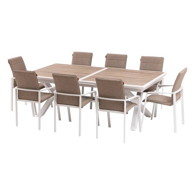 Fauteuil de jardin empilable DIESE Badiane & Blanc