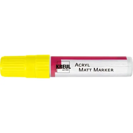 KREUL Acryl Matt Marker XXL mit Keilspitze, 15 mm, gelb