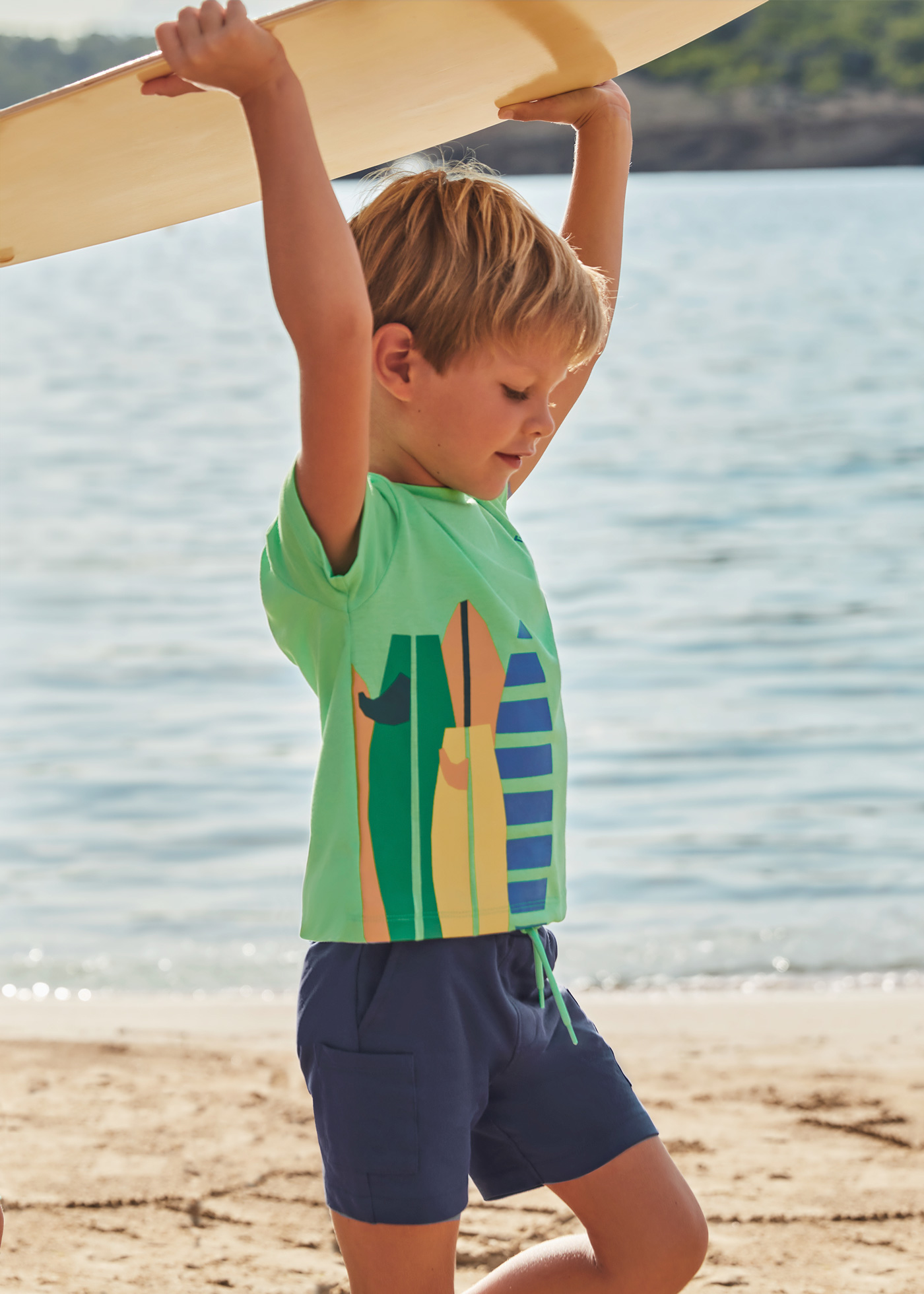 Conjunto de surf de duas peças Better Cotton para meninos, branco-sol