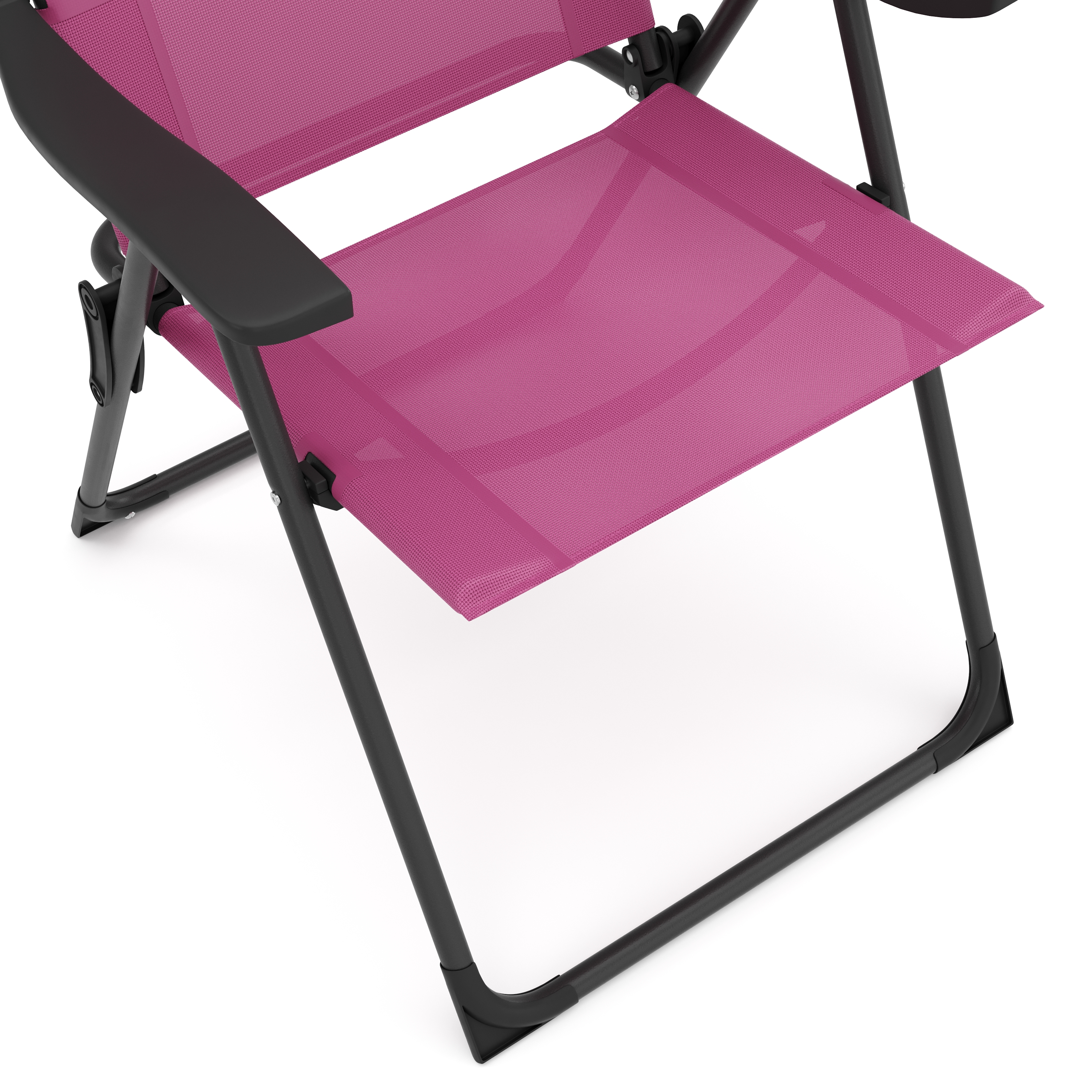 Gartenstuhl LILLIAN 2er Set pink/schwarz