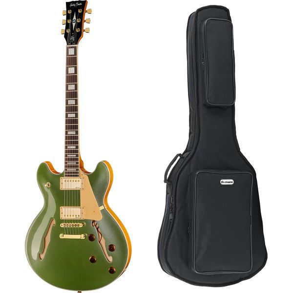 Harley Benton HB-35Plus Metallic Gree w/Bag