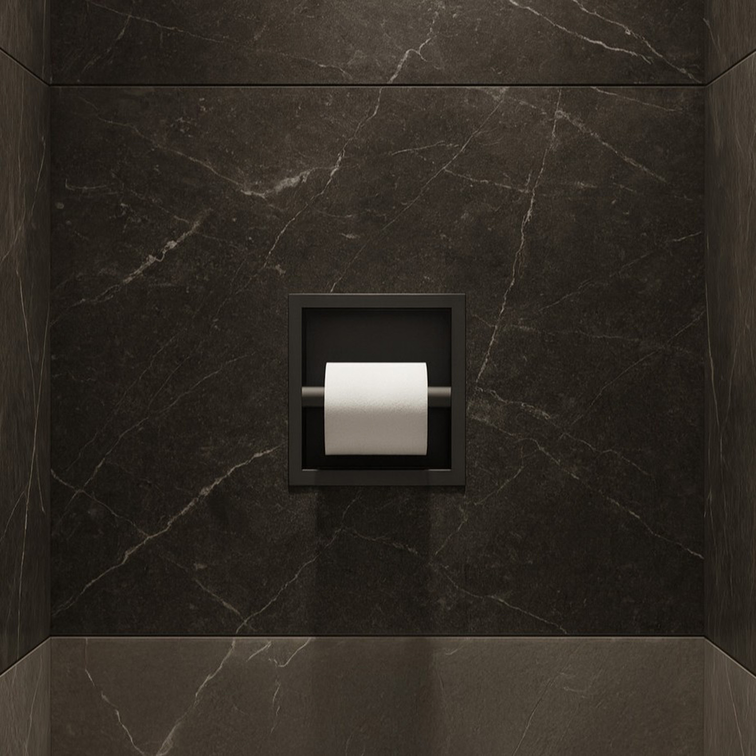 Hotbath &More inbouw toiletrolhouder gunmetal geborsteld PVD