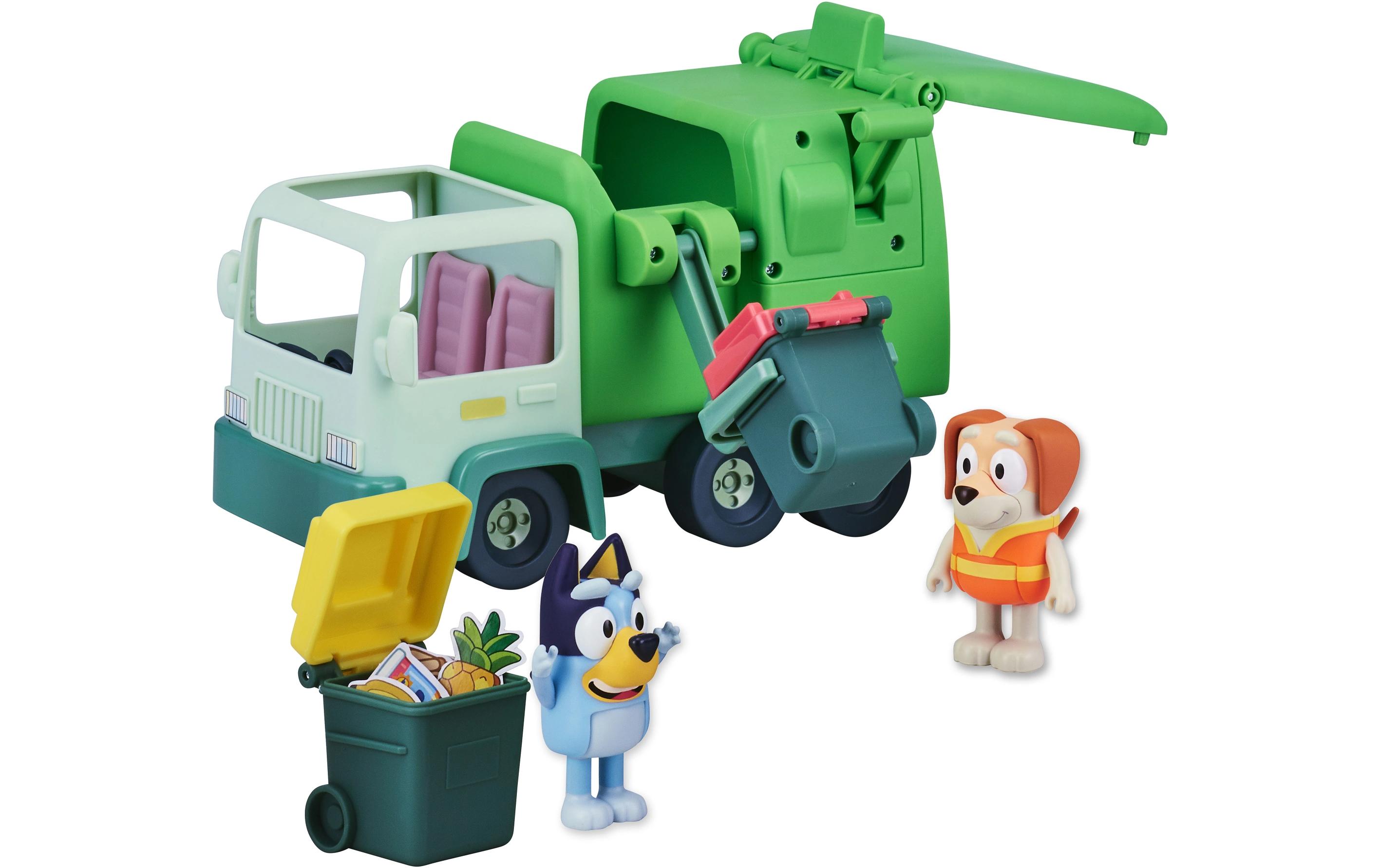 Spielfigurenset Bluey Garbage TruckMüllwagen-Spielset mit beweglichen Figuren