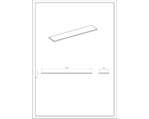 Jungborn NONUS/DECEM marmeren wandpaneel BxHxD 100,8x20x1,5 cm naviblauw mat