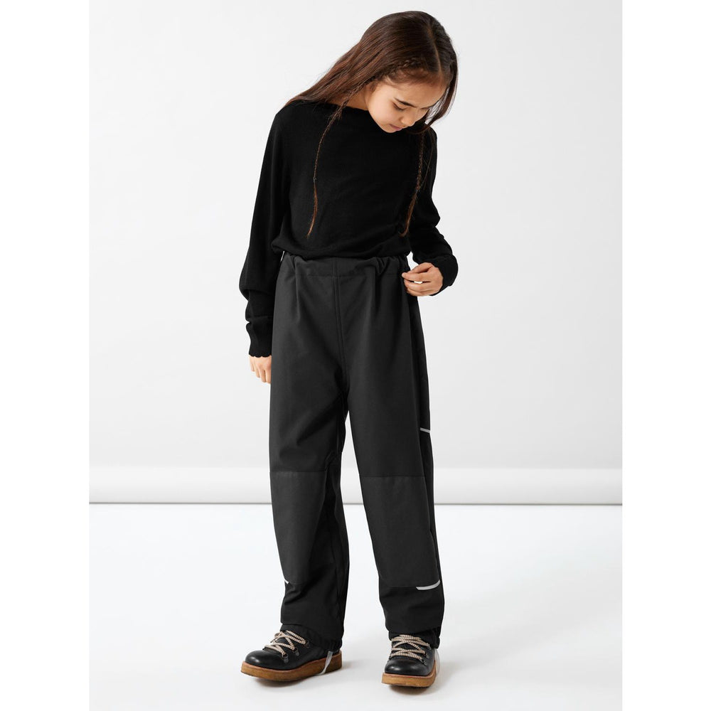 Softshell Black Alfa Solid Noos Bukser - Name it
