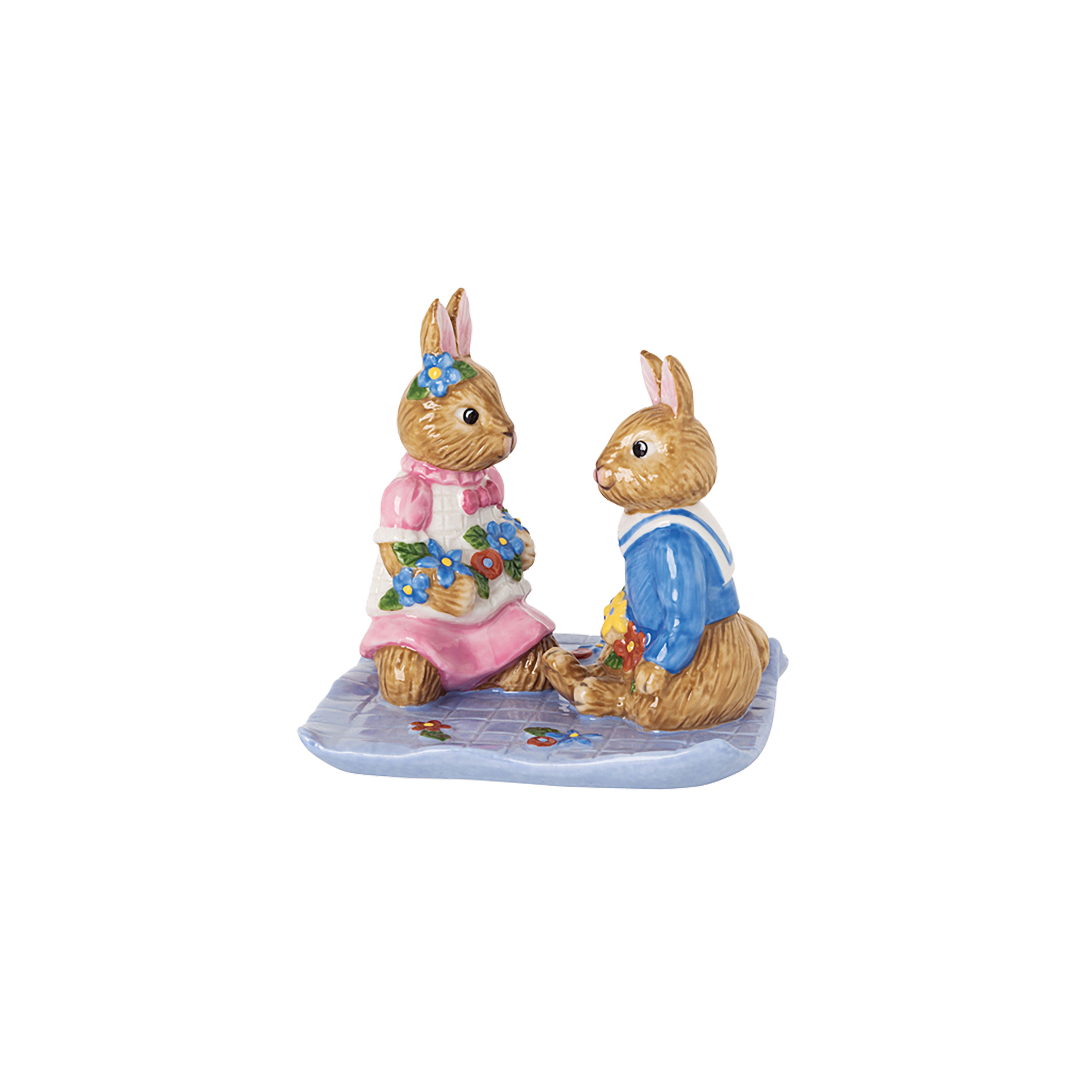 Bunny Tales Easter figurine White, 3.3'' x 3.3'' x 3.2'', porcelain