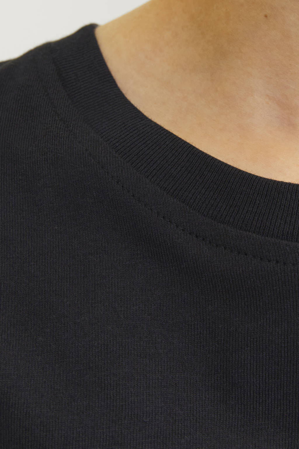 JACK & JONES longsleeve JJESWIFT met printopdruk zwart