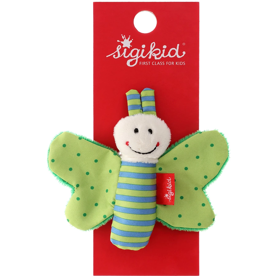 sigikid® Greifring Knister-Schmetterling grün Red Stars Collection