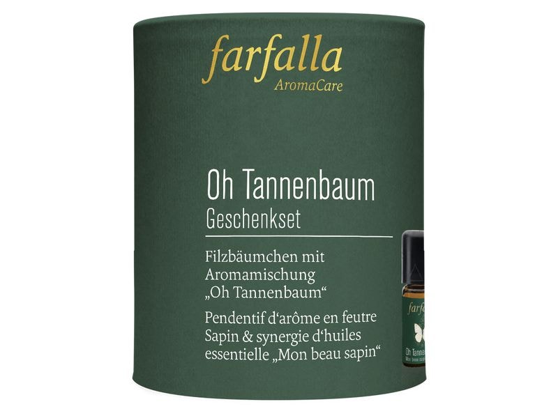 Farfalla Geschenkset Oh Tannenbaum 2-tlg. Waldige Duftmischung und Filzanhänger