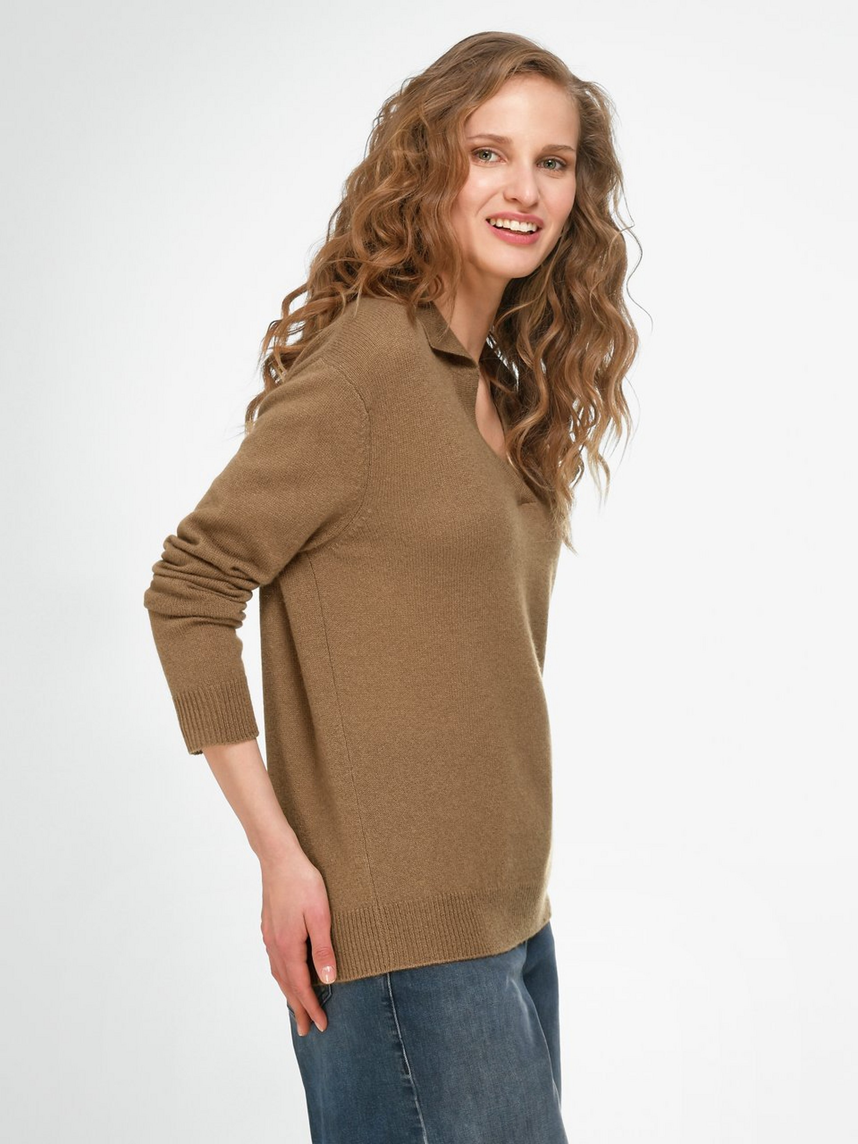 Polo-Pullover aus 100% Premium-Kaschmir