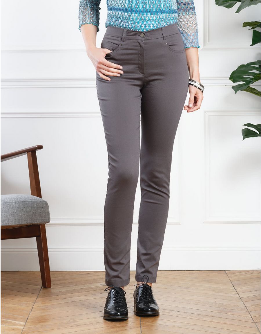 Pantalon stretch gris