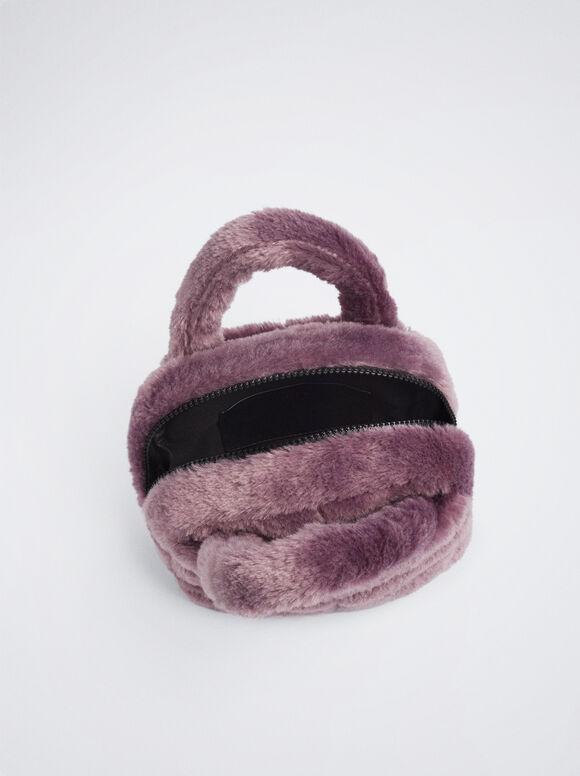 Bolsa transversal de pele sintética - Violeta