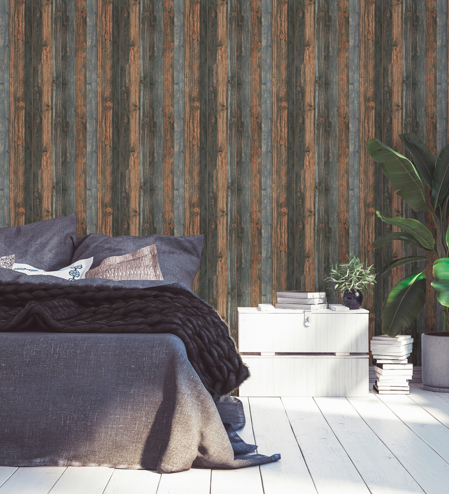 Vliestapete BEST OF WOOD´N STONE 2ND EDITION - braun-grau - Holz - 10 Meter