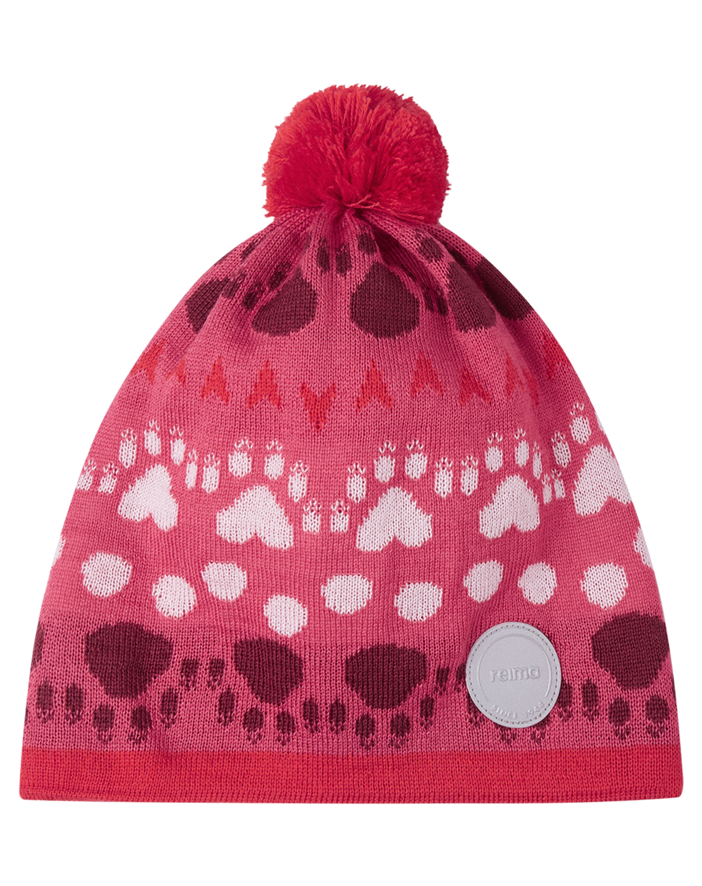 Bommel-Mütze TIPLA mit Wolle in azalea pink