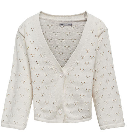 Kids Only Cardigan - Strik - KogIna - Cloud Dancer m. Hulm?nster