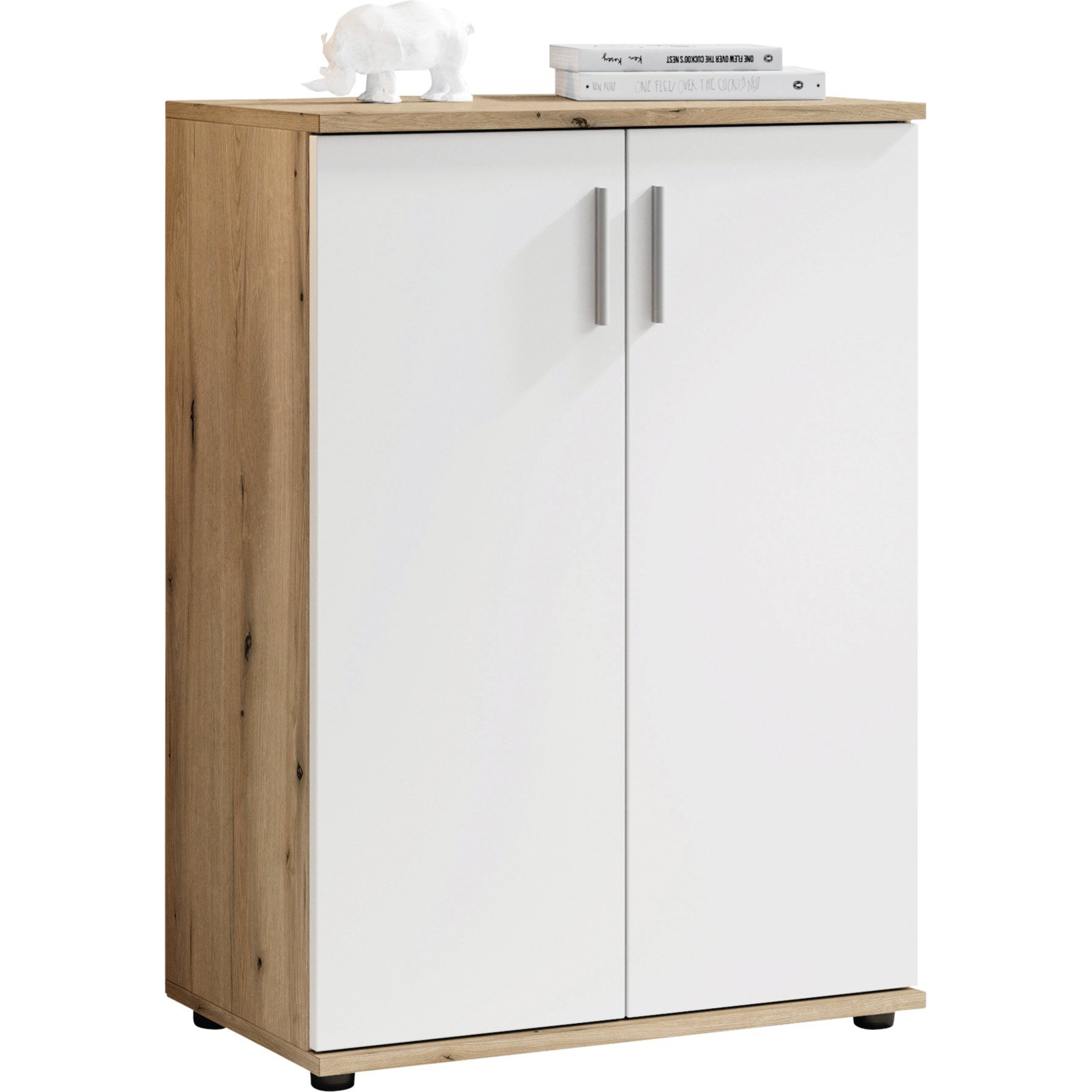 Kommode Leon Dekor Eiche Evoke weiss 60 x 84 x 35 cm