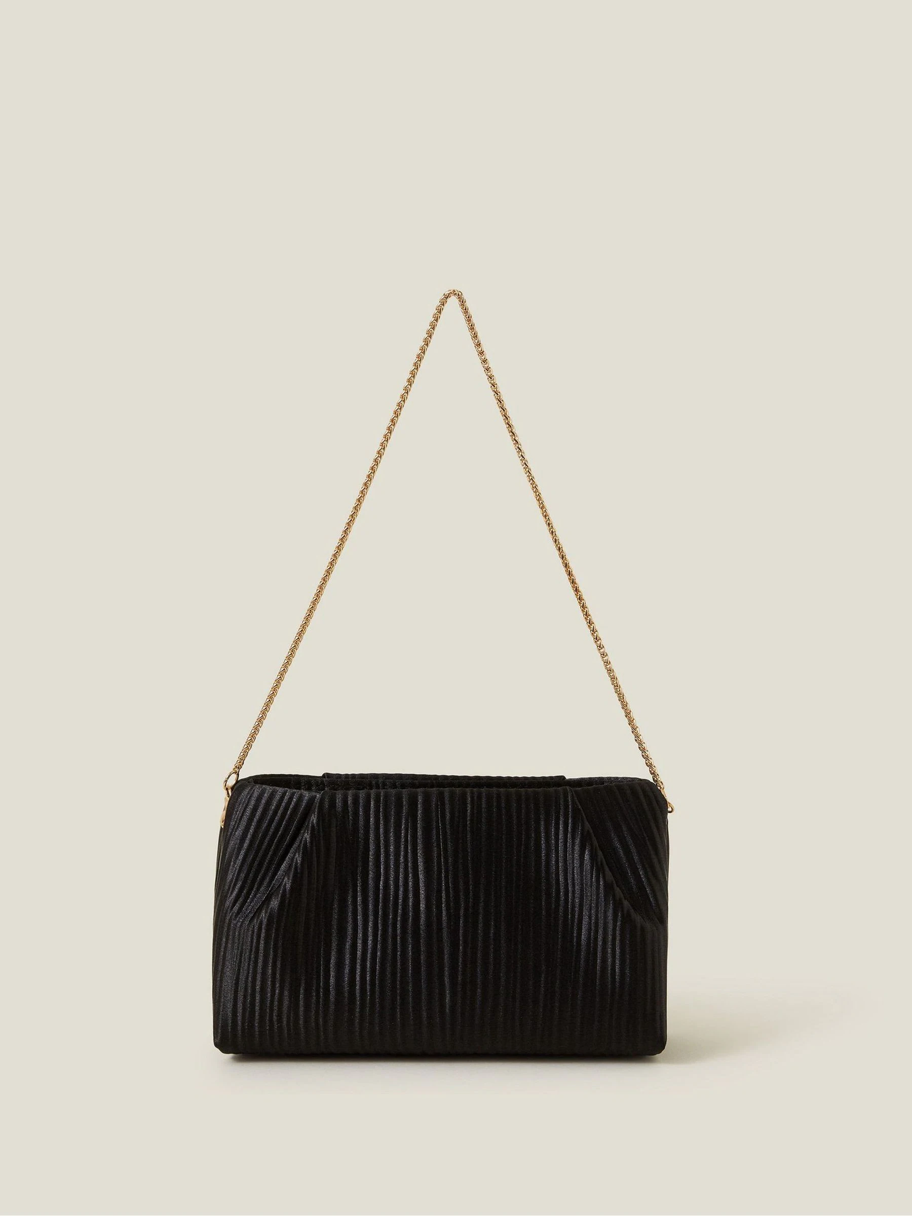 Accessorize Pleated Satin Clutch Bag