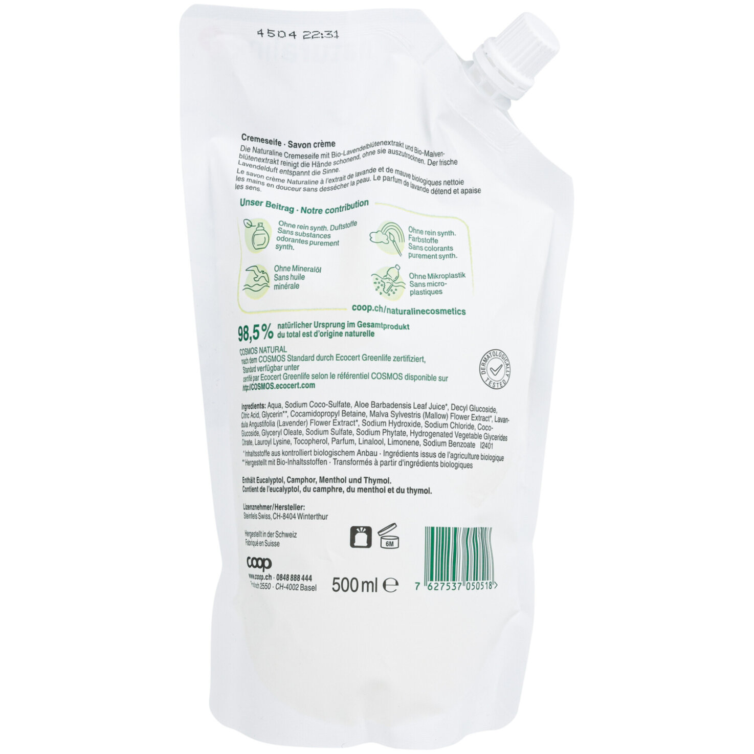 Naturaline Seife Refill Lavendel