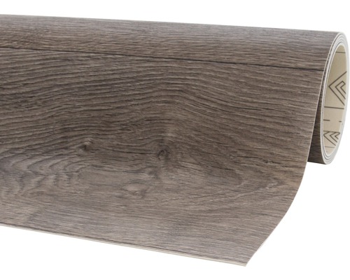 PVC vloer Infinity plank look donkergrijs 200 cm breed (per meter verkocht)