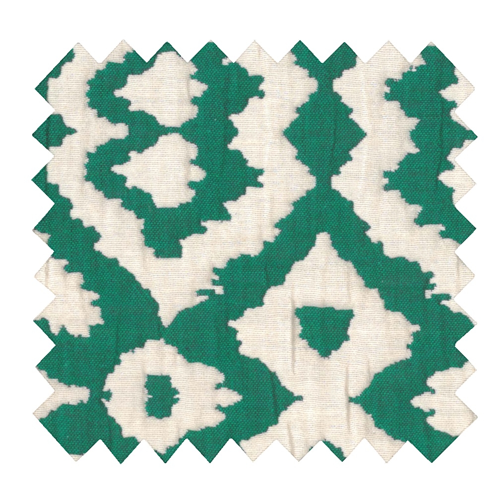 Tissu Jacquard Vert