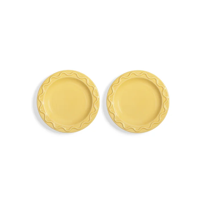 &klevering - Mochi Teller, Ø 17,5 cm, gelb (2er-Set)