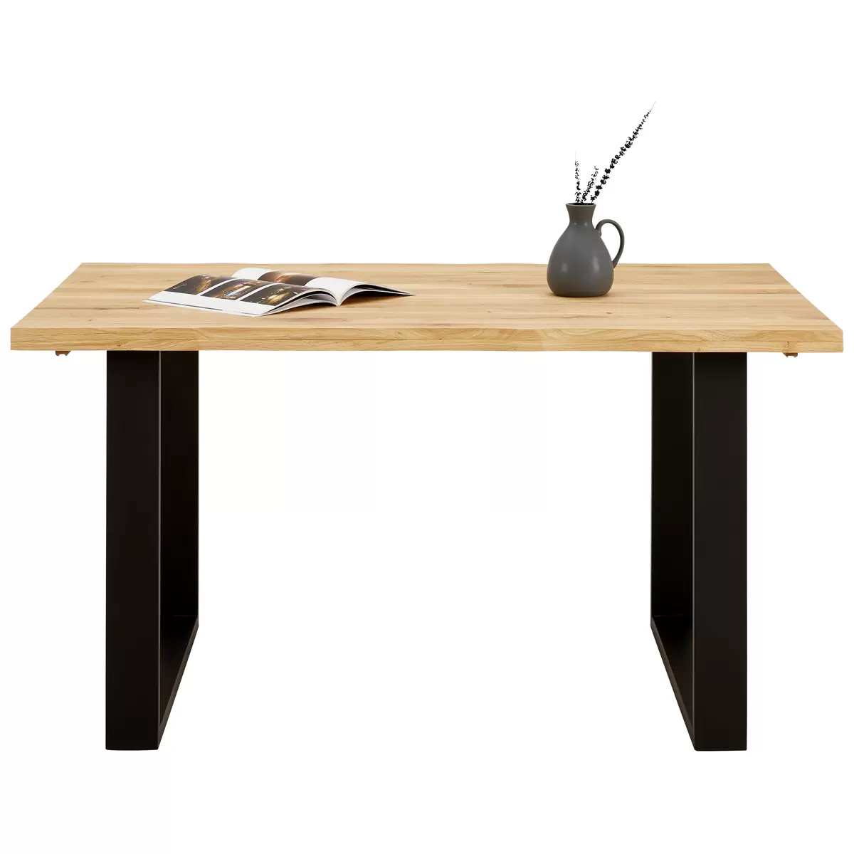 Esstisch James Wood 140 schwarz,Eiche