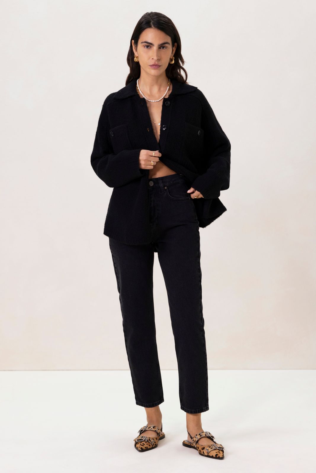Zwarte denim high waist slim fit jeans