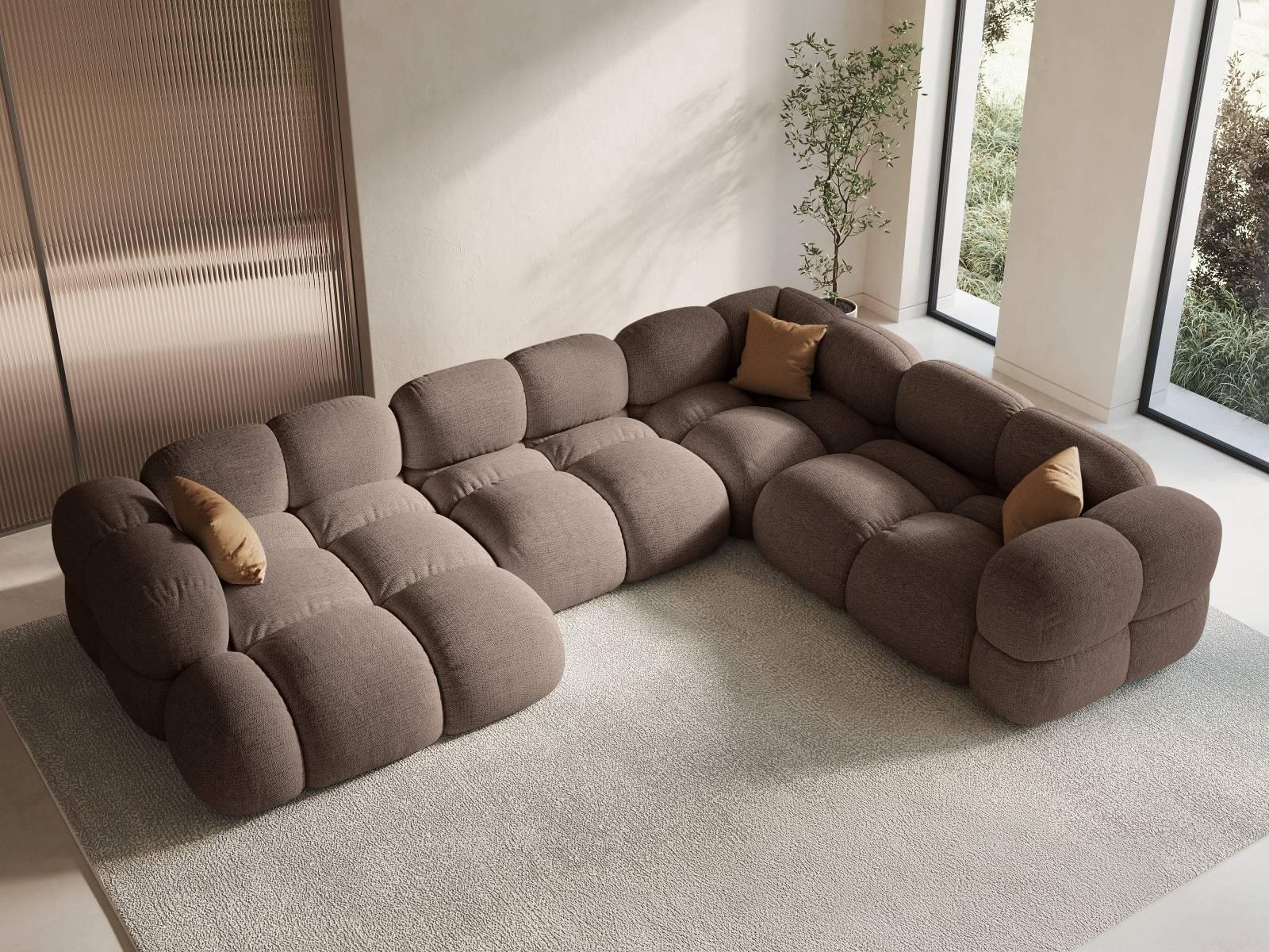 Cosmopolitan Design Loretto 3,5-zits Hoekbank Rechts - Cappuccino