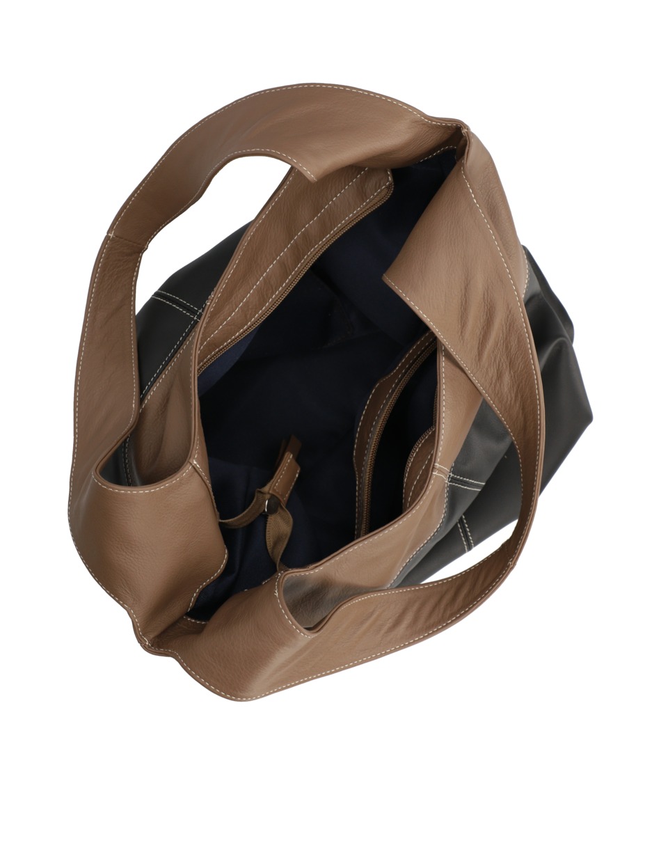 Glattleder Hobo Bag