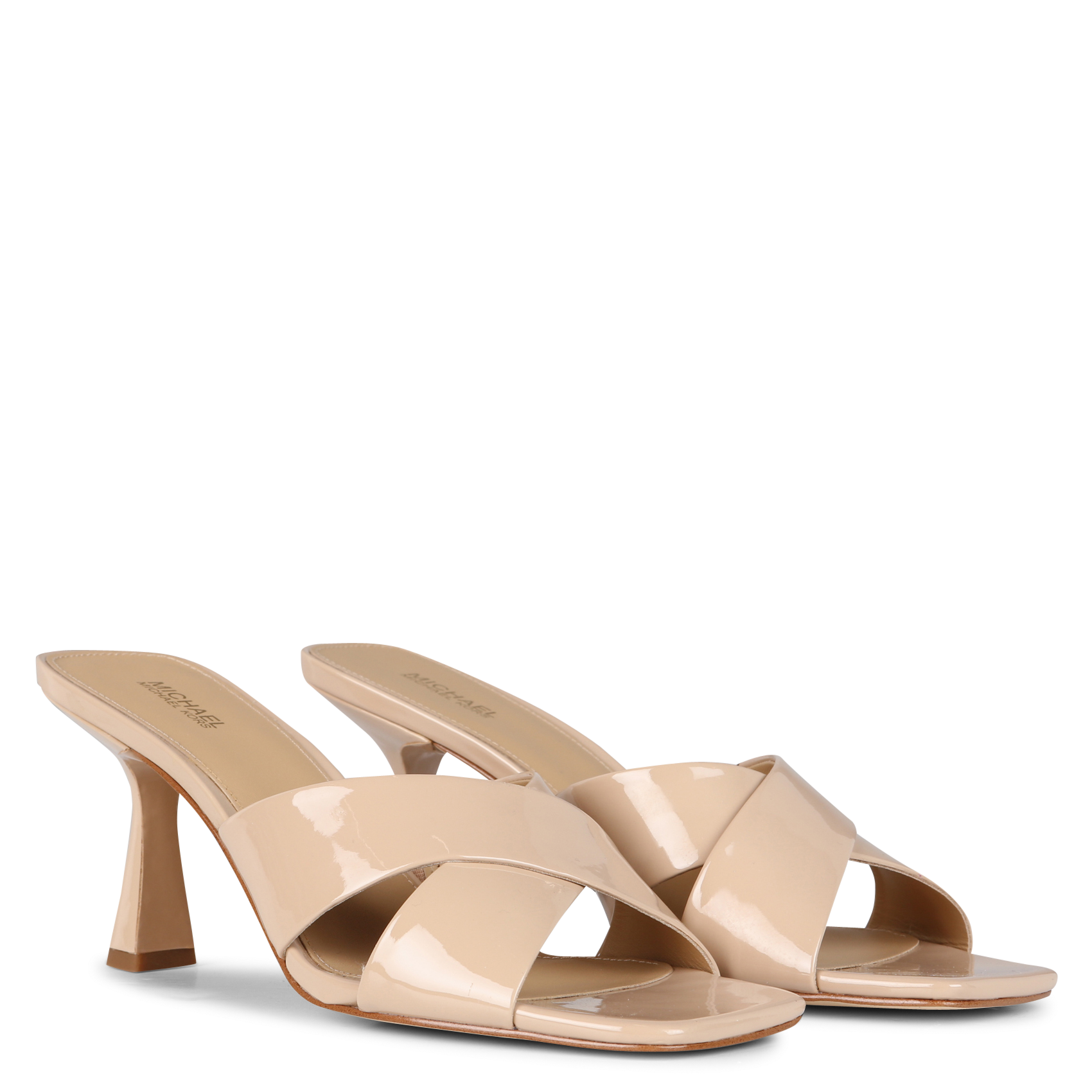 CLARA - Sandales hautes effet vernis| Rose