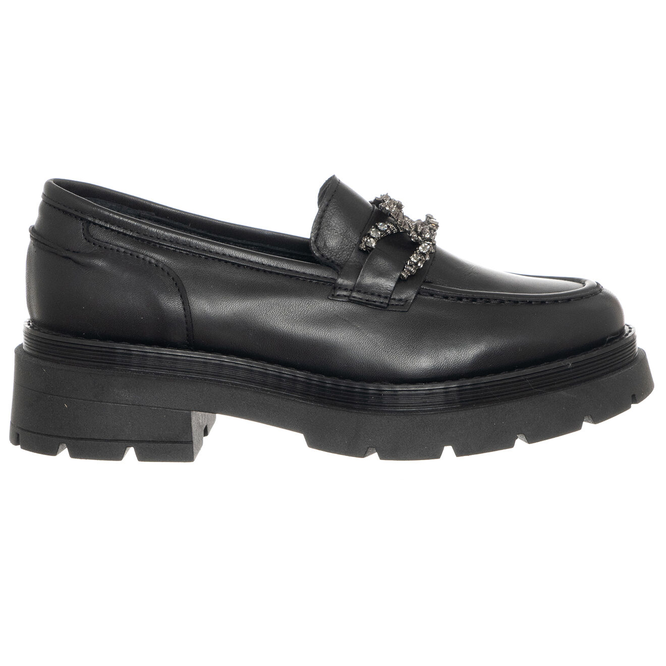 Loretta Pettinari Mocassins en Cuir Edni noirs - Talon 4.5 cm